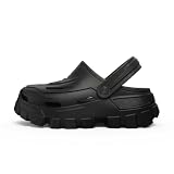 YASSIA Unisex Classic Perforated Clogs | Arch Support Sandals | Garden Shoes - Lightweight EVA Slip-On Sneakers, Quick-Dry Machine Washable Comfort Slides (Black Warrior Men 11 / Women 12.5) 111