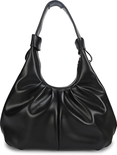 Image of Crossbody Bag for Women, Black Tone Shoulder Handbag for Women, Grain Texture with Inner Padded Pocket Handbag