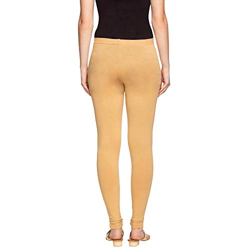Image of GO COLORS Soft Cotton Stretch Ankle Length Leggings for Women | Breathable