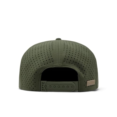 Image of melin Trenches Icon Hydro, Performance Snapback Hat, Water-Resistant Flat Bill Caps for Men & Women, Golf, Running or Workout