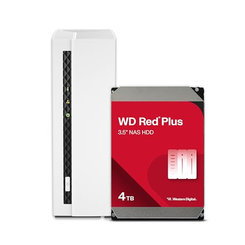 Image of QNAP TS-133-14WD-US 1 Bay Home NAS with 4TB Storage Capacity, Preconfigured WD Red Plus HDD Drive Bundle, with 1GbE Ports