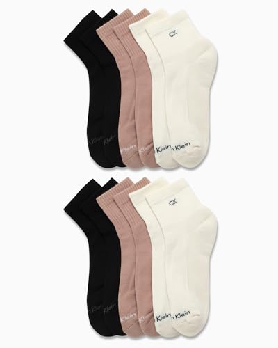 Calvin Klein Mens Quarter Socks - 12 Pack Athletic Performance Cushioned Comfort Ankle Socks for Men (Sizes: 7-12)2