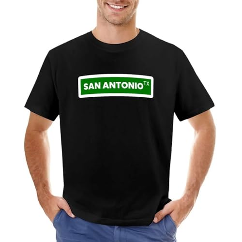 San-Antonio-TX-Street-Sign-T-Shirt-Tees-Graphics-t-Shirt-Black-t-Shirt-Mens-Graphic Black BlackXXL