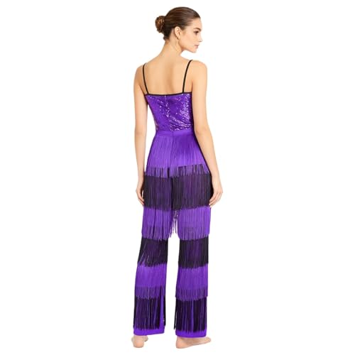 Vêtements de spectacle FEESHOW à franges et sequins femme