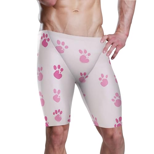 UMIRIKO Dog Paw Print Men's Swim Jammers Swimsuit M B0402250