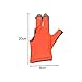 Fancyes 3-Finger Billiard Glove Left Hand, Anti-Slip Pool Cue Accessory, Black Orange