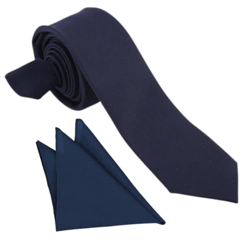 Image of Solid Color Slim Microfiber Tie-Matte Finish Tie for Men, Boys, Gents-Formal & Casual Wear-Combo Pack