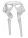 White large Masquerade Tie Mens Mask