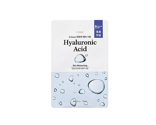 ETUDE 0.2 Therapy Air Mask 10 Sheets (Hyaluronic Acid) (21AD) | Hypo-Allergenic Mask Sheet with Deep Hydration and Moistening Effect