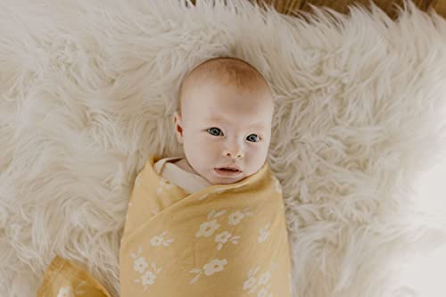 Image of Mini Wander Swaddles for Newborns Muslin Swaddle Blankets - Breathable Soft Gender Neutral Receiving Blanket Baby Essentials | 47 x 47 Cotton - Blankets (Buttercup)