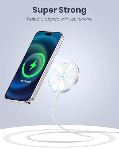 Mag-Safe Ladegerät für lPhone Ladestation,Magnet Ladestation Induktive kabellos Ladepad Kompatibel mit lPhone 16 15 14 13 12 Serie und AirPods 4 3 2 Pro