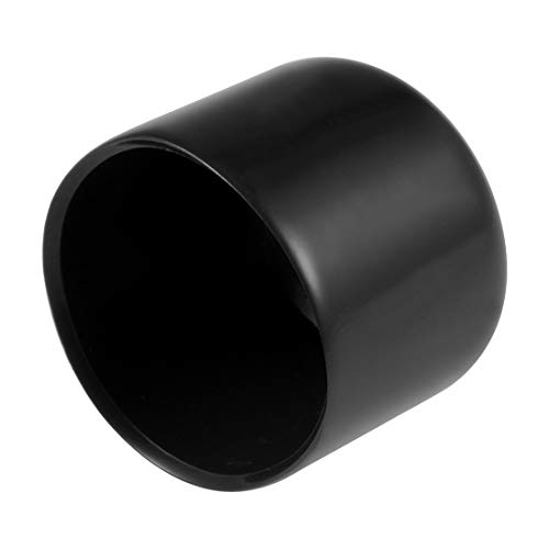 Image of uxcell 4pcs Rubber End Caps 38mm ID Vinyl Round End Cap Cover Screw Thread Protectors Black, 40mm Height