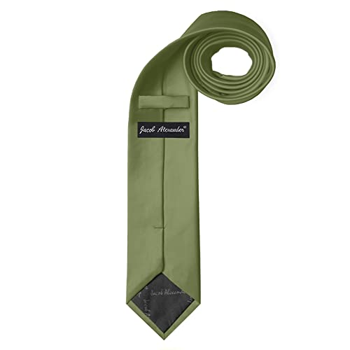 Image of Jacob Alexander Men's Extra Long Solid Color Tie
