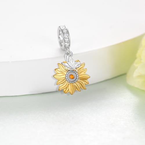 Mustard Seed Charm 925 Sterling Silver Sunflower Mustard Seed Charm Mustard Seed Jewelry Gifts for Women2