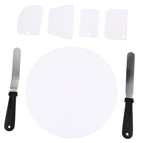 VALICLUD 1 Set Cake Decorating Tool Set Turntable Platform with Spatula Smoother Premium for Cake Cupcake Decoration