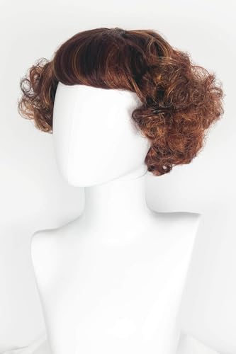 Perruque courte vintage roux auburn et blond ondulée Solana #BO
