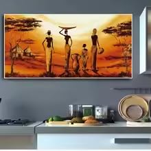 Tableau africain moderne 80x160 décoration murale grand format