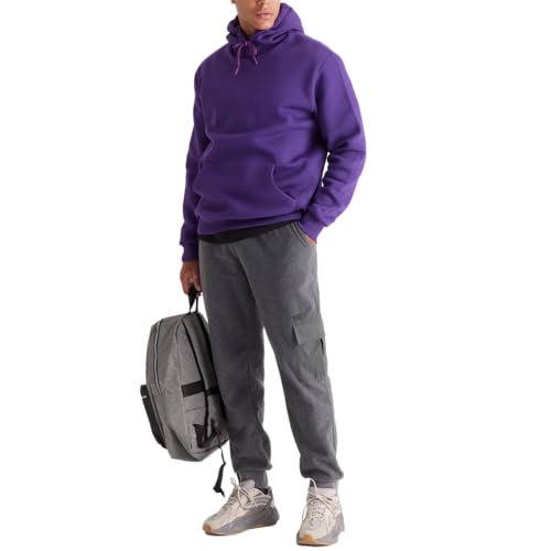 Mlgaril MLGARIL_SWEATSHIRT Men'S Purple Hoodies Pullover Hooded Sweatshirt Midweight Athletic Hoodie For Men Long Sleeve Fleece Sweat Shirt With Pocket,L thumb #4