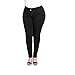 My Fit Jeans- SIZE 14-20 BLACK: Women's Stretch Denim Jeans with Pockets and the Comfort of Leggings, Petite through Plus Size