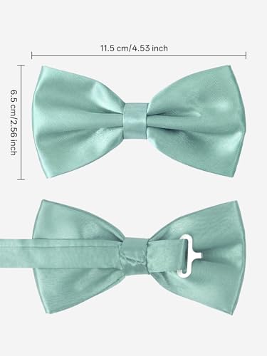 Image of habibee Suspenders and Bow Tie Set for Men, Adjustable Elastic Braces with Y-Back, Diverse Colors, Strong Clips
