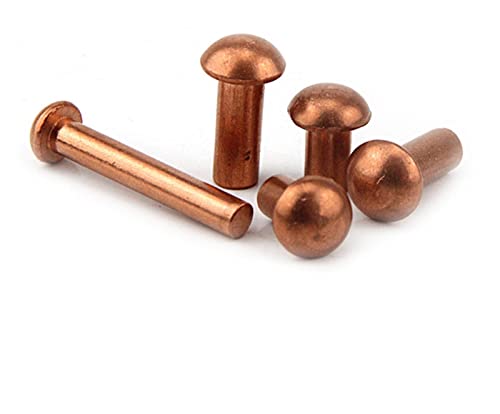 Un Fijador De Rebabas 304 Permanentes Y 10 Remaches De Cobre Sólido Rojo De 12 Mm X 4 Mm Un Fijador De Rebabas 304 Permanentes Y 10 Remaches De Cobre Sólido Rojo De 12 Mm X 4 Mm