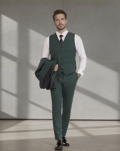 Suits for Men Slim Fit Men Suits 3 Piece 2 Button Blazer Jacket Vest Pants Set Wedding Business Prom Formal Mens Suit4