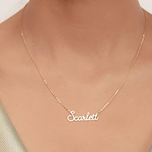Name Necklace Personalized, 14K Gold Plated Customized Necklace for Women, Nameplate Necklace Personalized Jewelry Gift for Her,Choose Your Style2