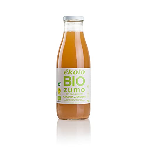 Ekolo Zumo de Manzana Jengibre Ecológico, 100% Exprimido, 6 Botellas x 750 ml 4500 ml