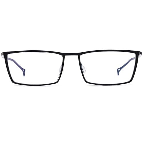 Image of FONEX Titanium Glasses Frame for Men,Square Eyewear Full Optical Eyeglasses F85641