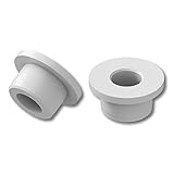 Schaftdurchmesser A = 10,0 mm 4 Lagerbuchsen, Kunststoff PA, mit Bund, naturfarben, bei den Abmessungen können Toleranzen auftreten