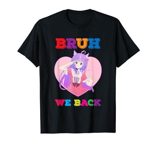 Bruh We Back to School Unicorn Girl T-Shirt