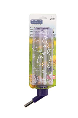 Lixit Standard Cage Water Bottles for Rabbits Ferrets Guinea Pigs Hamsters Rats Mice and Other Small Animals (16 Ounce Clear)