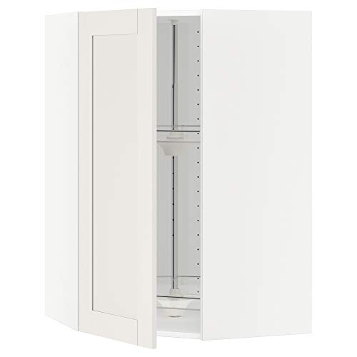 METOD armario esquinero de pared con carrusel 67,5x67,5x100 cm blanco/Sävedal blanco