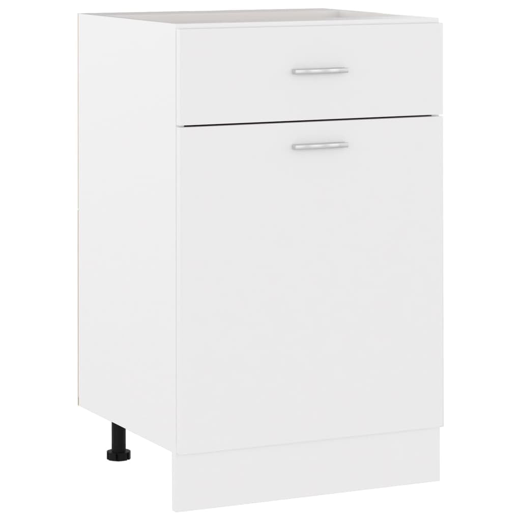 vidaXL Mobile da cucina in truciolato, 50 x 46 x 81,5 cm, colore: Bianco