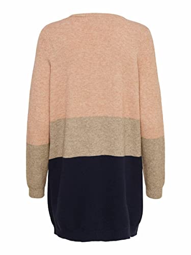 Femme Gilet Long en Tricot avec Poches Cardigan Extensible décontracté Ouvert Manches Longues Basique ONLQUEEN, Couleurs:Rose, Taille:XS