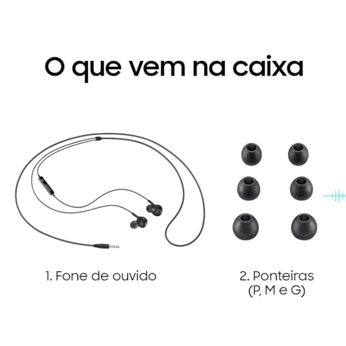 Image of Samsung EO-IA500 3.5mm Earphone, Black - EO-IA500BBEGWW