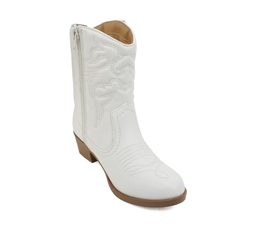 Soda RENO-2 Kids/Girls/Children Western Cowboy Stitched Pointe Toe Low Heel Ankle Mid Shaft Fashion Boots4