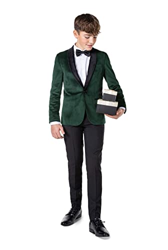 Opposuits Deluxe - Teen Boys Dinner Jacket - Tuxedo Suit Blazer - Rich Green - Thumbnail 5