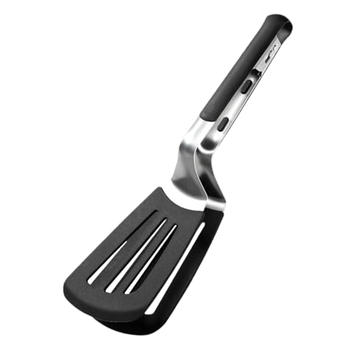 Pinzas para barbacoa, utensilio de cocina con protección antiquemaduras, pinzas multifuncionales para espátulas, para carne, camarones, pan de cordero, pizza, panqueques y barbacoas