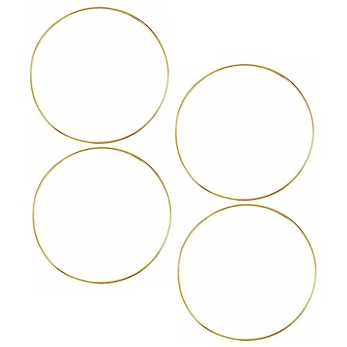 RORPOIR Metal Dreamcatcher Circle Ring Iron Hoops 4pcs DIY Decorative Wire Ring Home Garden Dec