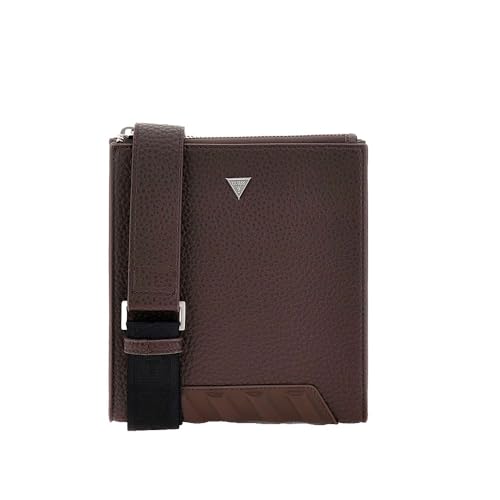 Bolso bandolera GUESS Torino en marrón oscuro con correa cruzada