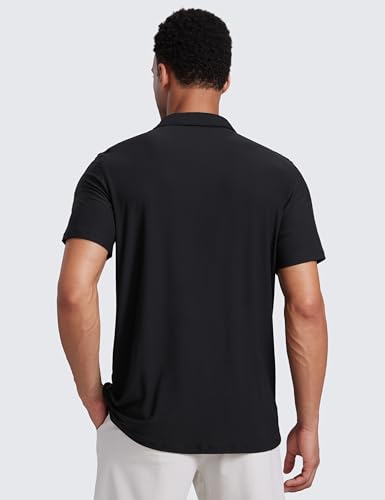 CRZ YOGA Cloudweight Mens Short Sleeve Polo Shirts Slim Fit Lightweight Moisture Wicking Athletic Casual Button Golf T-Shirts2