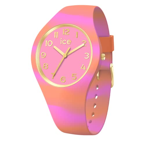 ICE-WATCH - ICE Tie And Dye Coral - Montre Orange pour Femme avec Bracelet en Silicone - 020948 (Small)