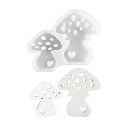 Molde De Champiñones - 5.71x7.28 Pulgadas Molde De Resina De Champiñones | Moldes En Forma De Seta En Resina, Molde De Colgante De Champiñones, Moldes De Resina, Moldes De Seta