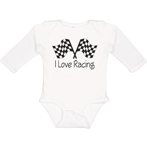 inktastic I Love Racing Long Sleeve Creeper