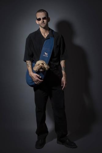 Noah & Paw SL-ZIP-LB-DE Dog Sling Carrier For Small Dogs 5-18Lb, Dog Sling For Small Dogs And Cats, Dog Carrier With Adjustable Padded Strap, Vegan Denim Lined thumb #2