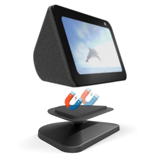 HidWee Smart Display Soporte ajustable para Echo Show 5 (3ª generación), soporte magnético para Echo Show 5 3ª generación, con rotación de 360 grados, función de inclinación y base antideslizante