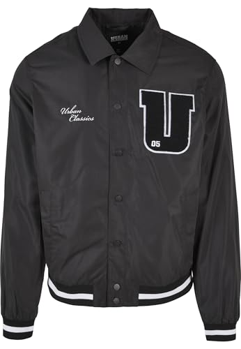 Veste college sports pour homme Urban Classics en coton noir