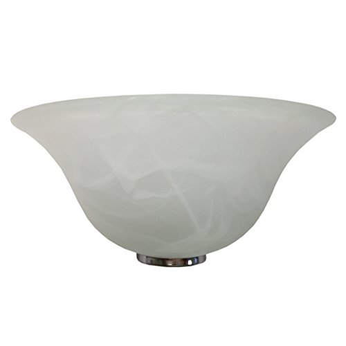 ONLI - Applique/lampada da parete in vetro bianco effetto marmorizzato.. Supporto in metallo