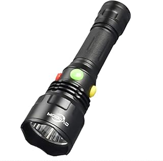 4 Color Torch, 4 in 1 Multicolor Torch Flashlight, 1000 Lumen IPX6 Waterproof Magnetic Torches, 9 Modes LED Torch with White Red Green Blue Light, for Hunting, Hiking, Fishing